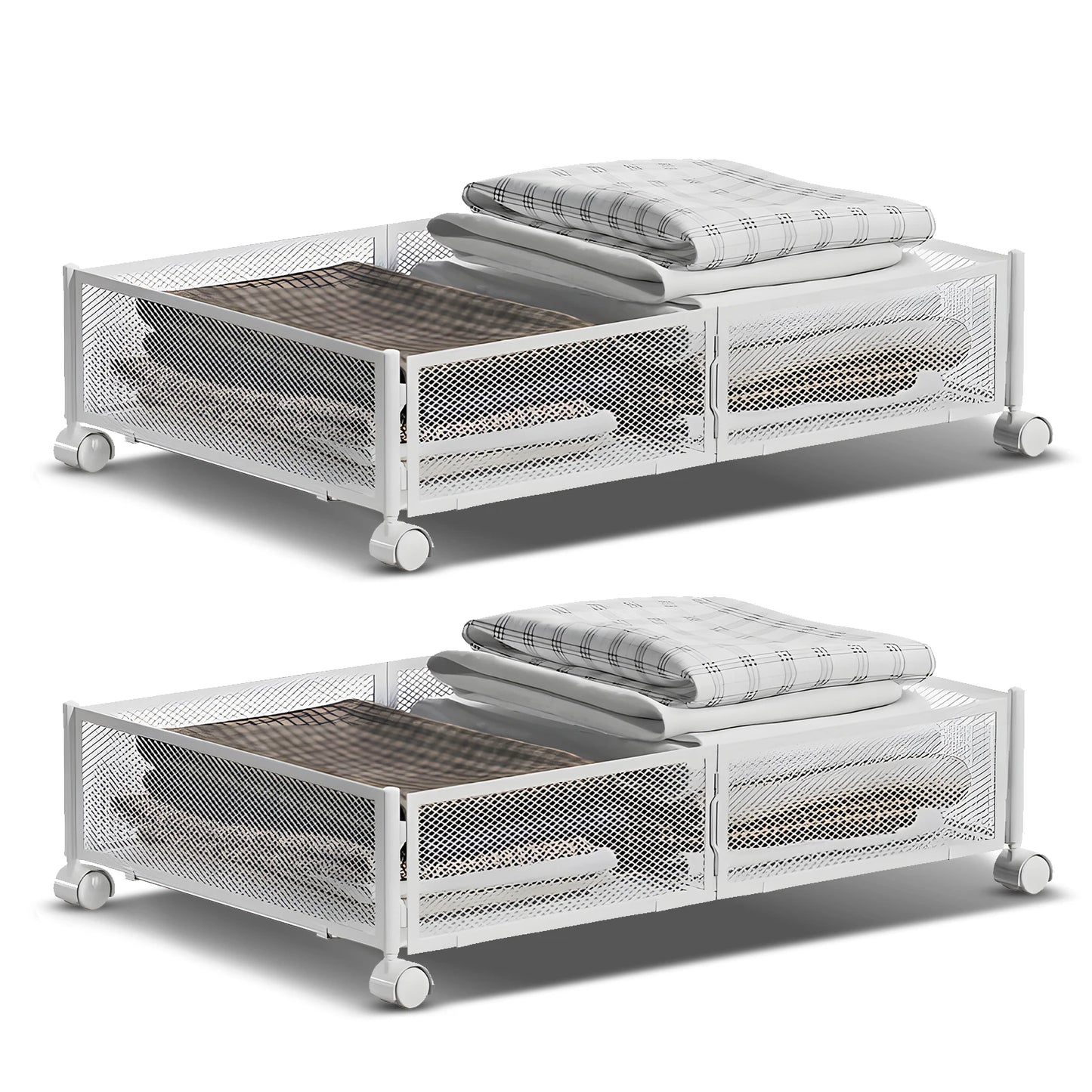 Foldable storage with wheels