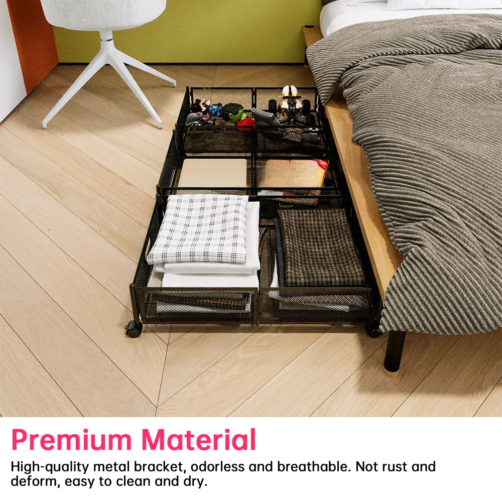 Foldable storage with wheels