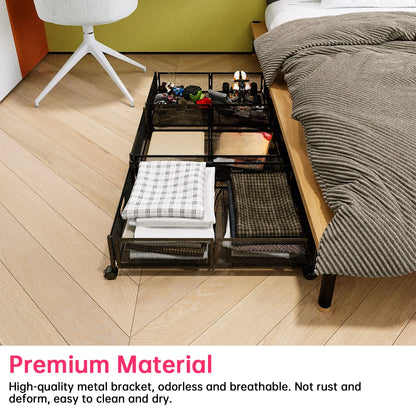 Foldable storage with wheels